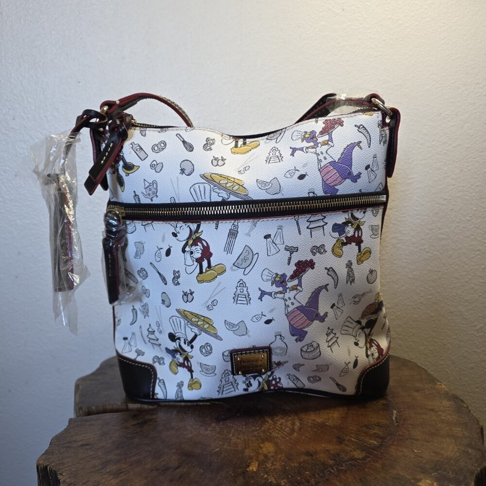 Disney Dooney & Bourke 2018 Epcot Food & Wine Crossbody Bag NWT Mickey Figment - Picture 13 of 16